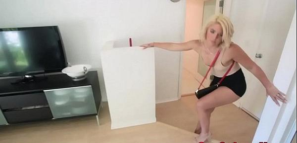  Flat chested teen stepsis gets pounded